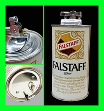 Unfired Unique Vintage Musical Falstaff Beer Can Table Lighter Fully Functional picture