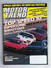 Motor Trend Magazine September 1988 Cadillac Seville STS  Chrysler New Yorker picture