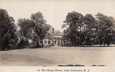 RPPC Delhi Lake Delaware NY Estate ET Gerry Ancrum House Photo Postcard F15 picture