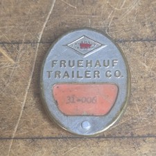 Rare Vintage Antique Fruehauf Trailer Co. Whitehead & Hoag Pin Employee Badge picture