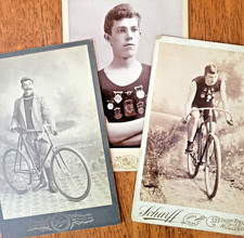 1890s Bicycle Safety Bike Cabinet Card Photo Cycling Club Milwaukee (Lot of 3) picture