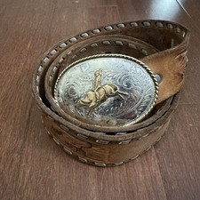 Vintage Irvine & Jachens Sterling Silver Horse Cowboy Belt Buckle Western 2oz picture