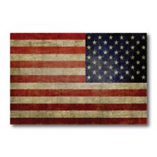 Reverse American Flag Car Magnet Decal Weathered Look 4in x 6 in Heavy Duty picture