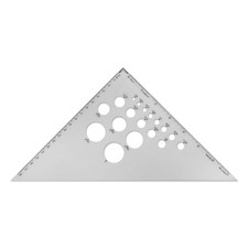 Alumicolor Aluminum 8 Inch Calibrated Drafting Triangle, 45/90 Degree picture