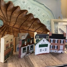 The Cat’s Meow Wood Shelf Sitters Amish Brown School Nell’s Stems Wheel Co More picture