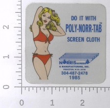 1985 Norris Screen Mfg Inc Princeton West Virginia Coal Mining Sticker Decal picture