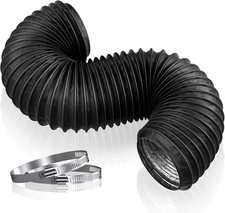 4 Inch 5FT Dryer Vent Hose, Flexible Exhaust Duct Hose with 2 Hose Clamps for Ti picture