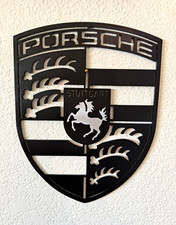 Porsche Stuttgart Crest Shield Metal Wall Sign, Wall Mounted picture