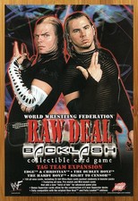 2001 WWF Raw Deal CCG Backlash Print Ad/Poster Hardy Boyz TCG Card Game Pop Art picture