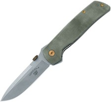 Fox ATCF Org Gangster Linerlock Folding Knife OD Green Canvas Micarta MagnaCut picture