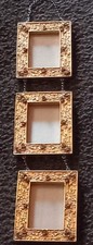 Vintage Bombay Style Picture Frame Set Of Three Connected By Chain. #T-T. KY#5 picture
