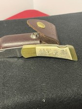 VTG Gerber Scrimshaw # 97223 Portland OR  USA Folding Knife ELK picture