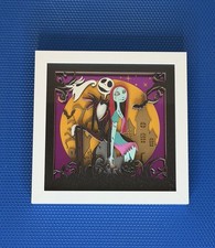 Jack Skellington and Sally 3D Shadow Box Wall Art Handmade Halloween Decor picture