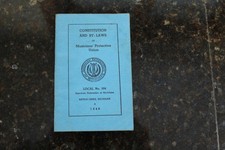 Vintage 1948 Constitution & By Laws Of Musicians Protective Union Local #594 picture