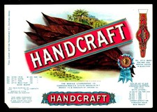 Handcraft - 100+ Years Old - Original Sample - EX RARE Cigar Box Label picture