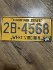 Vintage 1974 West Virginia License Plate Mountain State picture