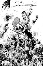 DEAD SAMURAI #8 - JIM LEE COVER D INC 1:10 B&W VIRGIN VARIANT picture