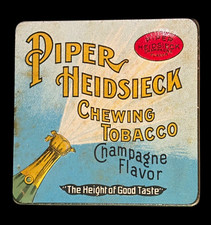 Vintage 1930s Piper Heidsieck Chewing Tobacco Pocket Tin picture