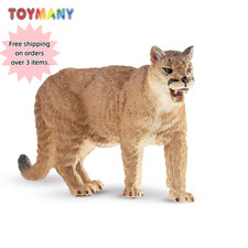 Toymany Standing Cougar Figurine Realistic Mountain Lion Statue Collectible Home picture