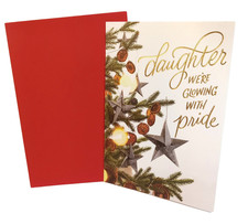 Hallmark Card Gold Silver Green To DAUGHTER 