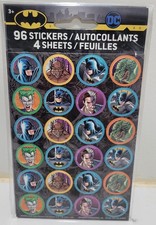 DC - Batman Stickers - 4 Sheet Sticker Packs *96 Stickers Total* New  picture
