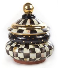 Mackenzie Childs Ceramic Groovy Canister picture