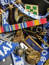 Lot Of Assorted Militaria Military Pin Keychain Etc Military Lot Collection ZT10 picture