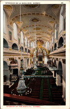 Interior Of The Basilica Quebec Canada Vintage Postcard picture