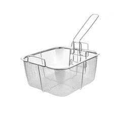 Stainless Steel 7.8 Inch Square Deep Fryer Basket，Features a Folding Handle f... picture