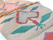 RARE FIND ANTIQUE c1890-1915 NEZ PERCE' PLATEAU INDIAN CORNHUSK WALL POUCH picture