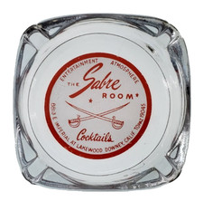 Vintage Marketing Ashtray / The Sabre Room / Cocktails / Downey California CA picture