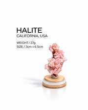 Pink Halite Crystal Cluster Display Specimen 27g 3cm*6.5cm California USA picture