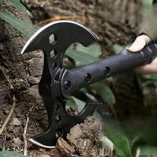 16 Inch Hand Forged Camping Axe With Sheath Wood Handle Portable Survival Axe picture