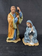 Franklin Mint Nativity Holy Mary & Joseph Gianni Benvenuti 1989 Vintage NO BOX picture
