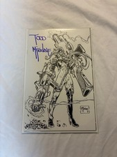 The Scorched 50 1:250 Signed Todd McFarlane B&W Variant Spawn Comic New picture