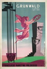 old poster Gronowski, Tadeusz (1894-1990) Grunwald Lipiec Original.Poland picture
