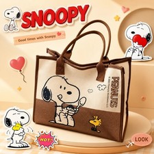 2025 New Starbucks Snoopy Tote Bag Shoulder Bag BROWN/WHITE Color-Free Shipping picture