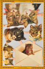Mamelok English Embossed Scrap Die Cut - Creative Kittens & Cats A125 picture