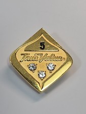 True Value 5 Year Employee Service Pin Retail Hardware 1/10 10K Gold w/ 3 Jewels picture