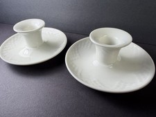 VTG Bing & Grondahl Copenhagen Seagull  Rim Candle Holders 501 Cream picture