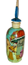 Antique Ottoman Hand Painted Perfume Snuff Bottle W/ Dropper picture