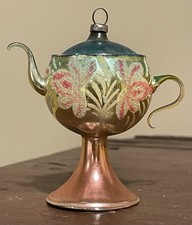 Gorgeous Antique Teapot Glass Ornament Christmas German Kitchen picture