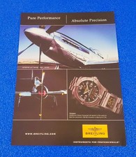 2007 Breitling Aerospace Titanium Watch Vintage Ad Reno Air Races P-51 Mustang picture