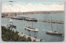 Vintage Weymouth from the Nothe Harbor Scenic Postcard 1908 UK picture