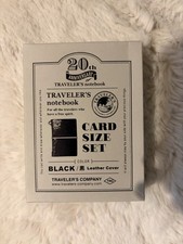 TRAVELERS Notebook Card Size Set / 20th Anniversary Limited - Black / New in Box picture