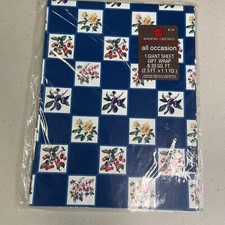 Vintage American Greetings Gift Wrap Wrapping Paper All Occasion Berries Flowers picture