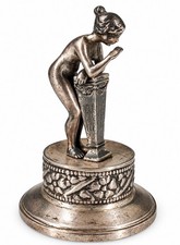 Antique Weighted Silver Nude Figurine picture