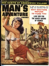MAG: Man's Adventures Magazine 5/1962 - Borneo - Greenwich Village VG+ picture