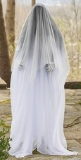 Grandin Road Shimmer Ghost Lady Halloween Full Life Size Figure Prop Retired NIB picture