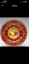 Royal Worcester Painted Fruit Cabinet Plate Signed P Platt picture